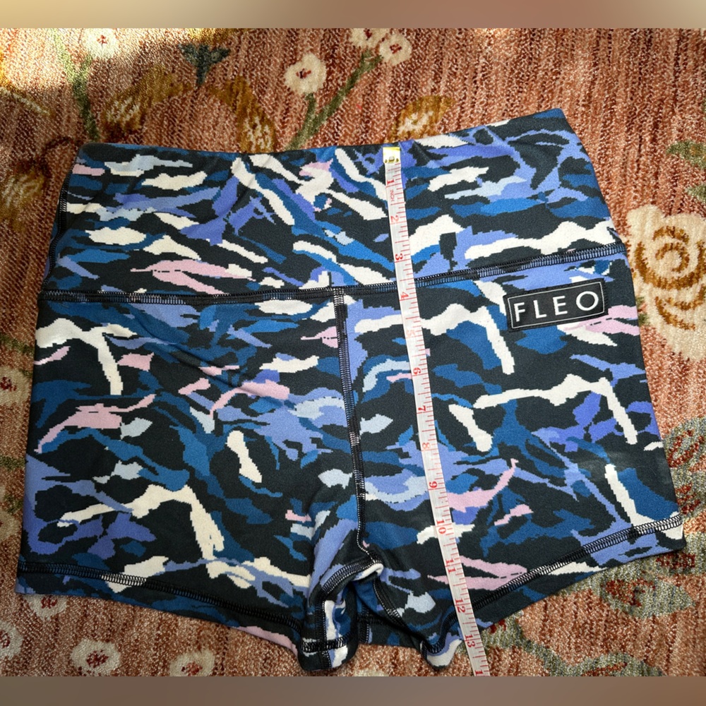 FLEO Blue Camo Shorts Medium CrossFit Weightlifting shorts